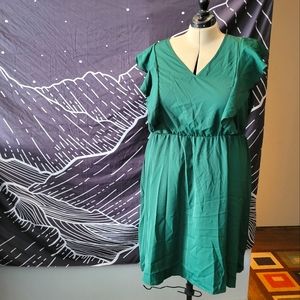 Green flowy formal dress